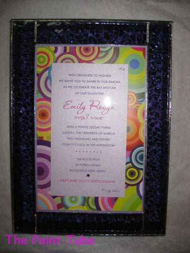 Bat Mitzvah Invitation Stain Glass Keepsake Box