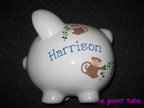 Monkeys Design Ceramic Piggy Bank