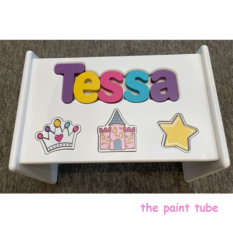 Tessa Jewel Tones  Princess Puzzle Stool