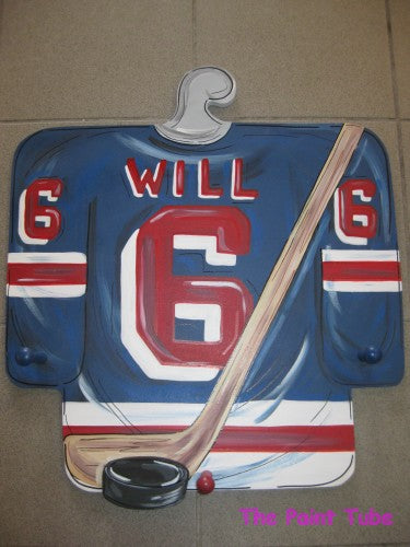 Hockey Theme 3D  Wall Plaque with Pegs