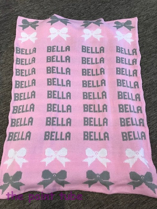 Bella Bows Design Cotton Blanket