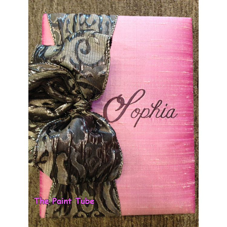 Sophia Pink Silk Fabric 2 up Photo Album
