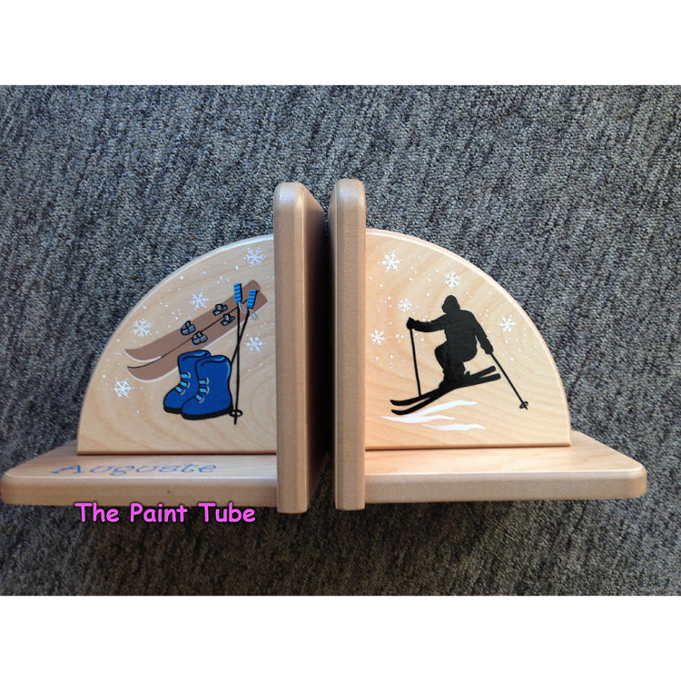 Skiing Theme Bookends