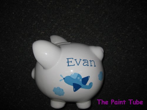 Evan Airplanes Design Ceramic Piggy Bank