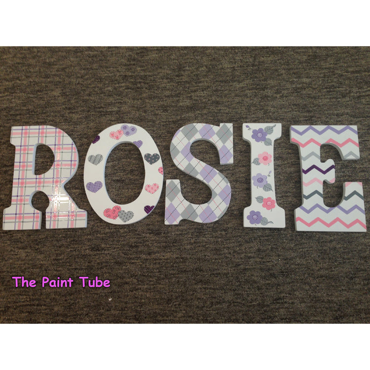 Rosie Geometric Theme Individual Wall Letters