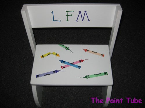 LFM Crayons Design on Stepstool