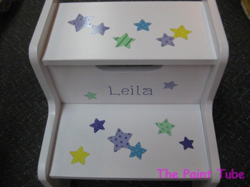 Leila Patchwork Stars 2 Step Up Stool