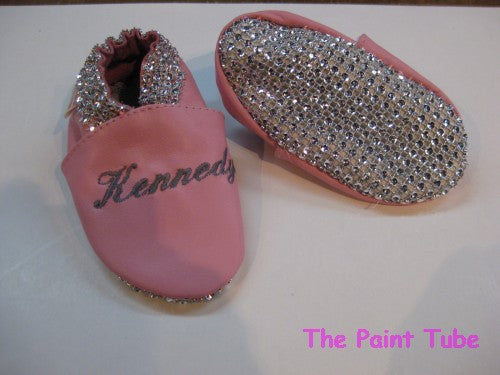 Kennedy Leather &quot;Bling&quot; Rhinestone Baby  Shoes