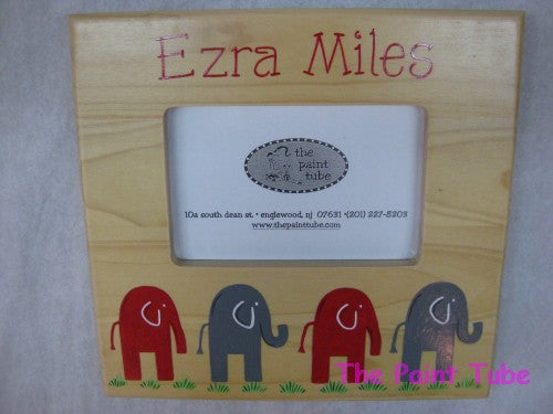 Ezra Miles Elephants Theme on Natural Frame