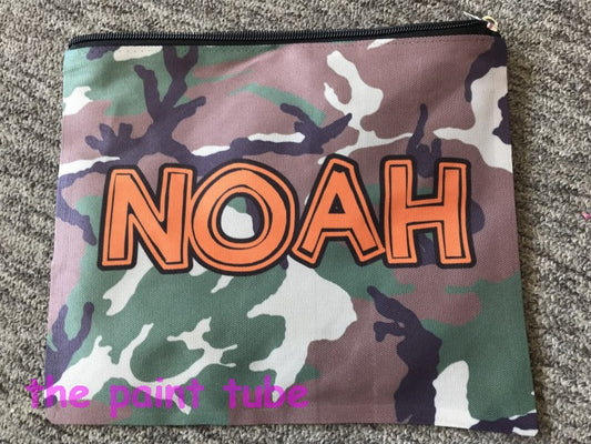 Noah Camo Zipper Bag