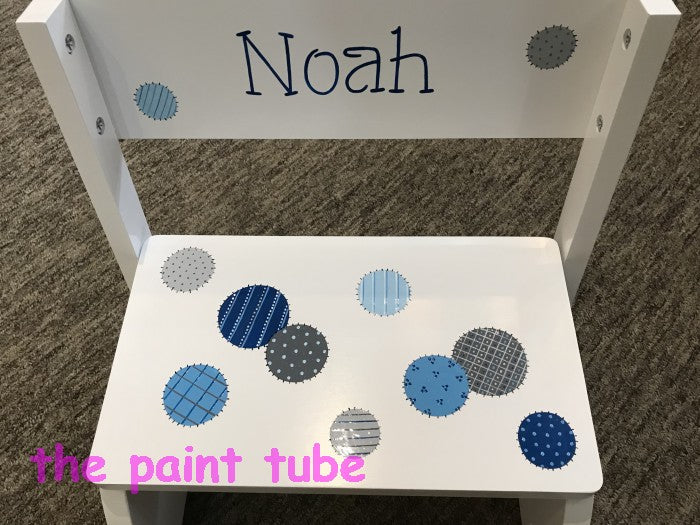 Noah Patchwork Circles Theme Stepstool