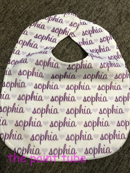 Sophia Repeating Name Bib