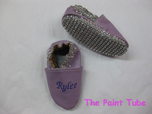 Rylee Leather&quot;Bling&quot; Rhinestone Shoes