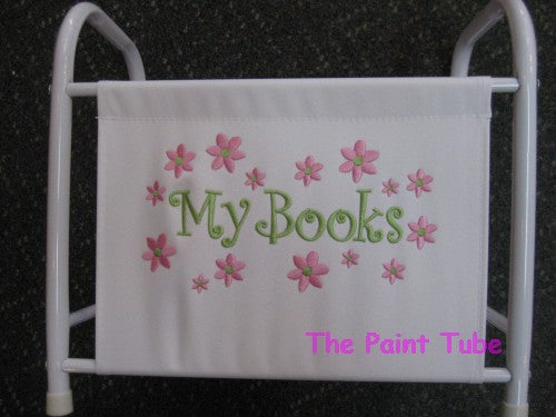 My Books Flowers Canvas Magazine/Book Rack