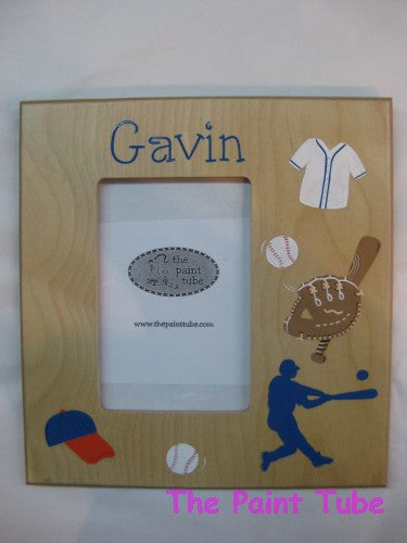 Gavin Baseball Theme Natural Side Picture Frame