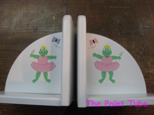 Ballerina Frog Design Bookends