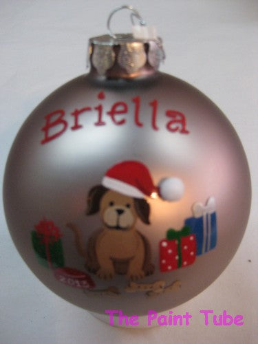 Brielle Christmas Dog Design Personalized Christmas Ball