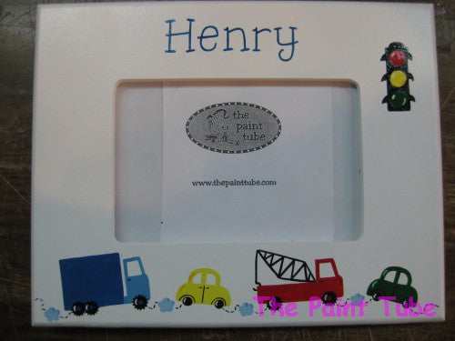 Henry Cars Trucks Theme White Picture Frame