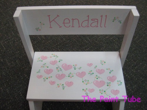 Kendall Hearts/Flowers Step Stool