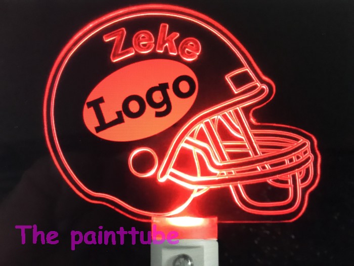 Zeke Football Helmet with Logo Night Light