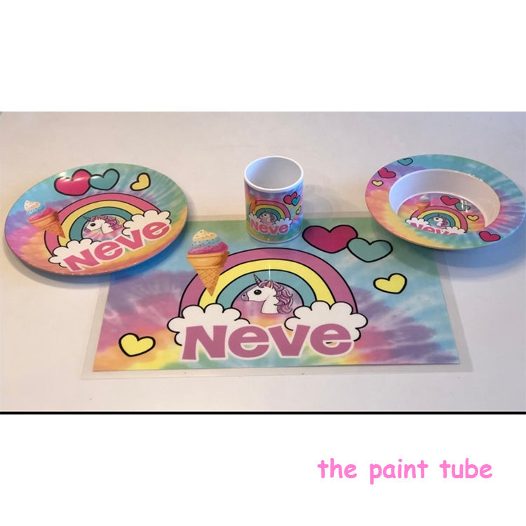 Neve Rainbow/Unicorn Dish Set