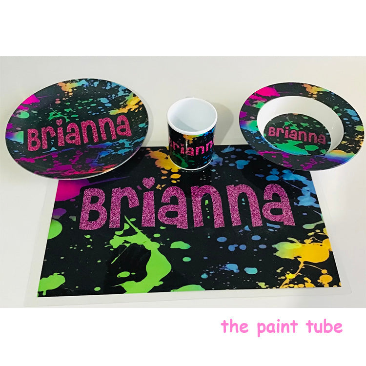 Brianna Splatter  Dish Set