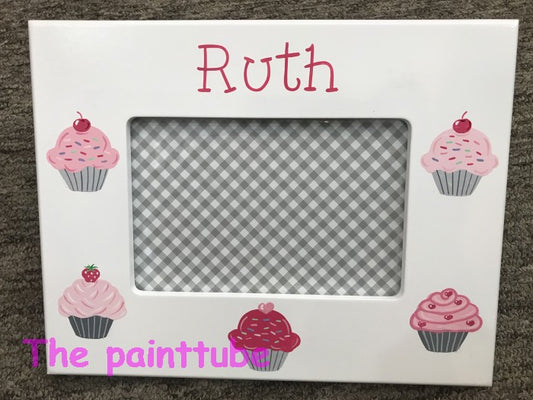 Ruth Cupcakes Theme White Picture Frame