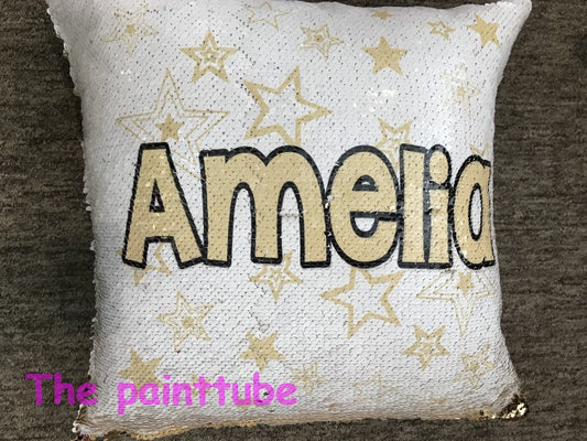 Amelia Stars Sequin Pillow