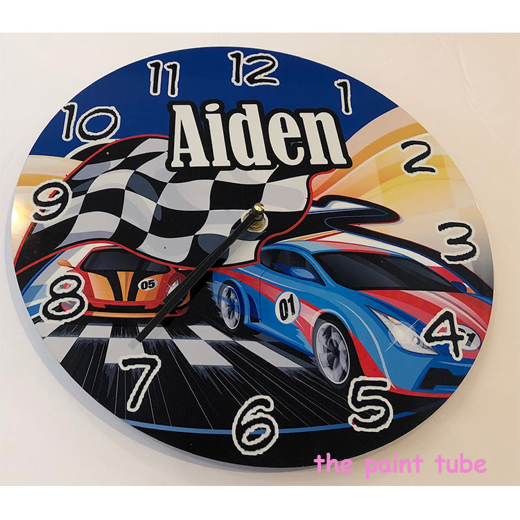 Aiden Racing Car Clock