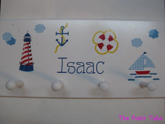 Isaac Nautical Wall Plaque with Pegs