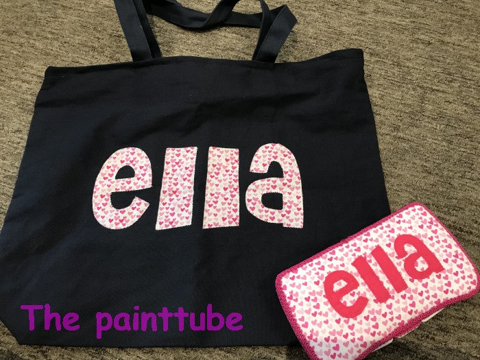 Ella Hearts Zipper Tote &amp; Matching Wipes Case