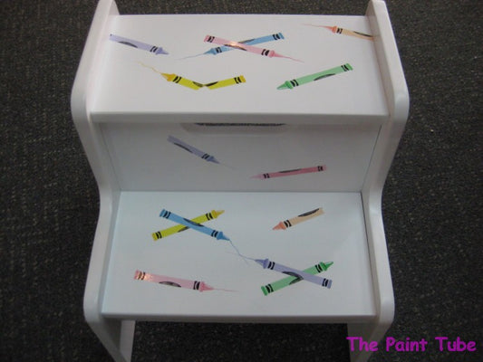 Crayons Desigh 2 Step Up Stool