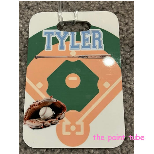 Tyler Baseball Double Sided Luggage Tag
