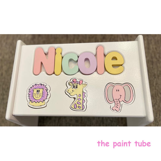 Nicole Pastel Anmals Puzzle Stool
