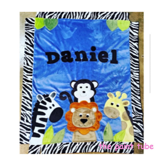 Daniel Animals Minky Blanket