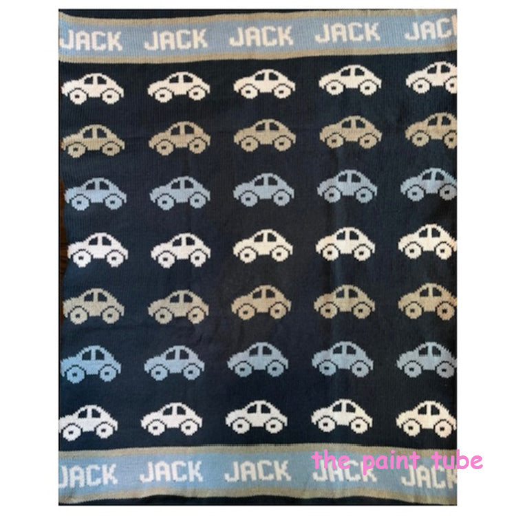 Jack Cars Cotton Knit Blanket