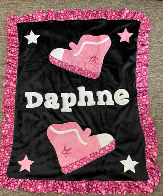Daphne Sneakers Minky Blanket