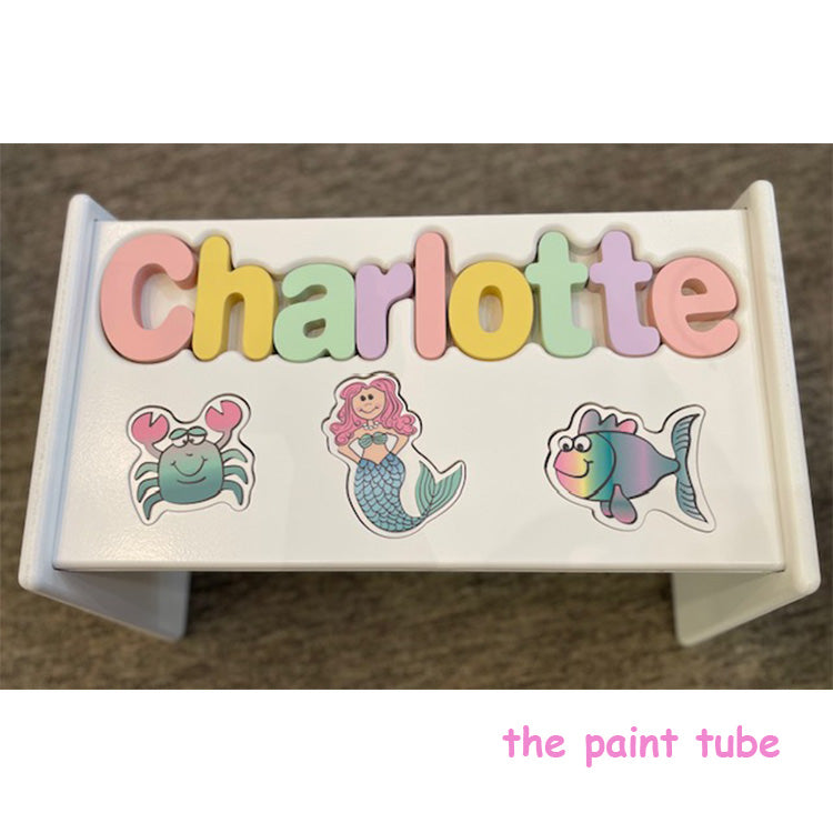 Charlotte Under the Sea  Puzzle Stool
