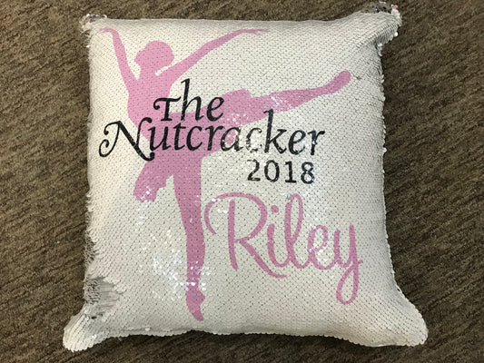 Riley Ballet &#8220;now u see it, now u don&#8217;t Sequin Pillow