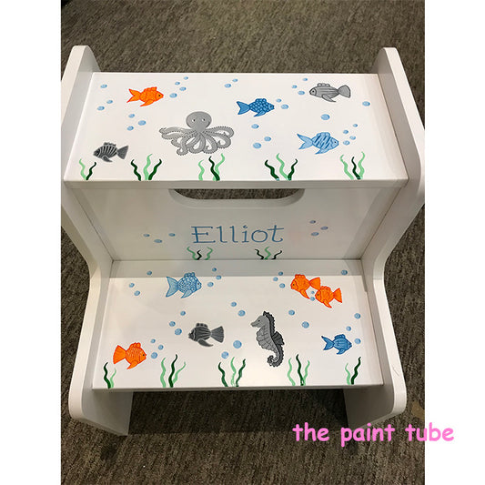 Elliot Under Water Theme 2 Step Up Stool