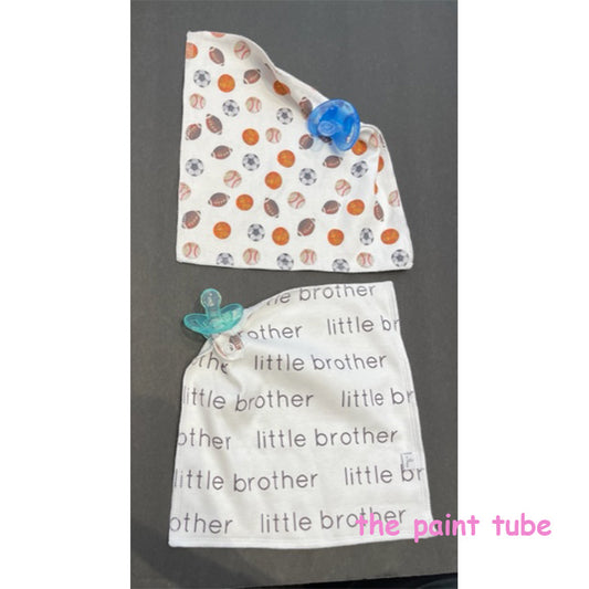 Little Brother Sports Organic Cotton Binky/Teether  Blankee Holder