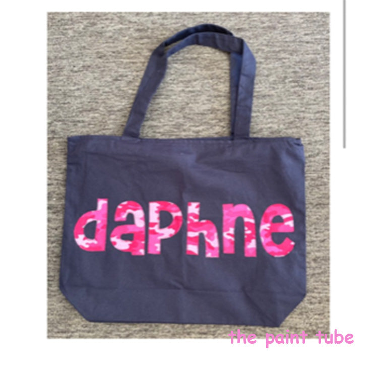 Daphne  Pink Camo Zipper  Tote