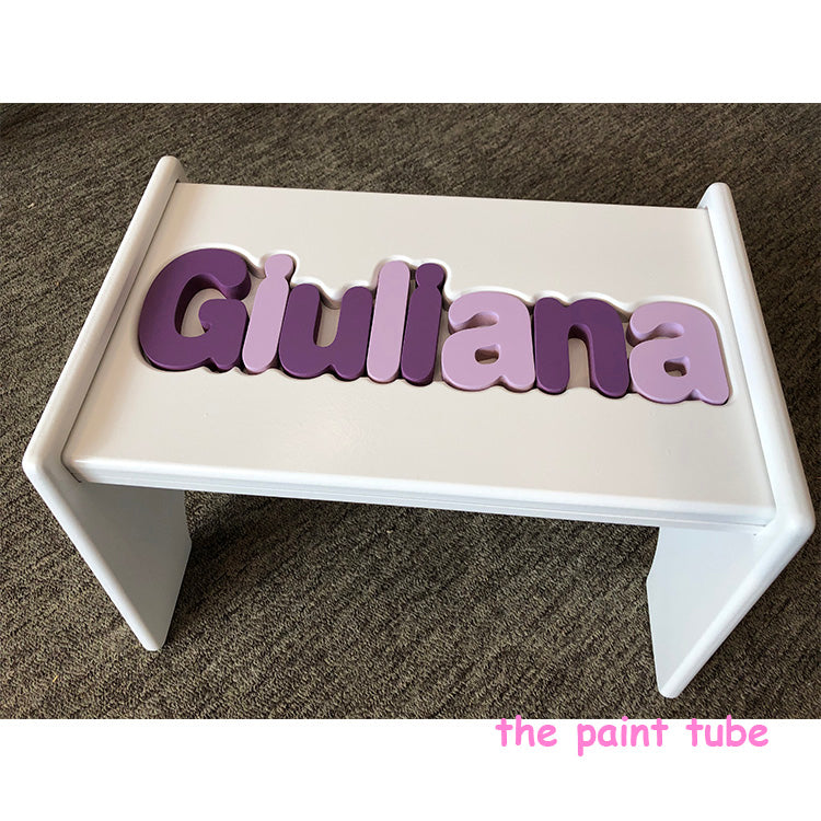 Giuliana Purple/Lavendar Puzzle Stool