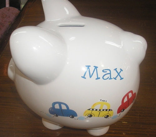 Cars Design Ceramic Piggy Bank