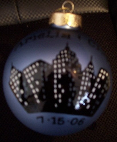 Personalized Skyline  Christmas Ball
