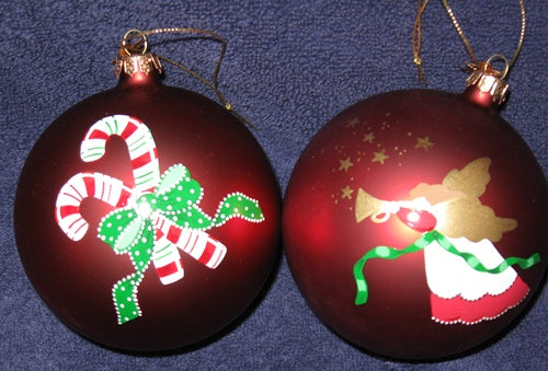 Personalized Candy Canes and Angel Christmas Balls
