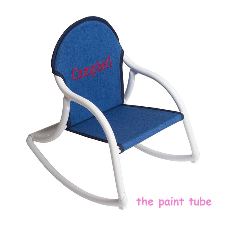 Campbell Denim/Navy Blue trim Embroidered Name Rocker – The Paint Tube
