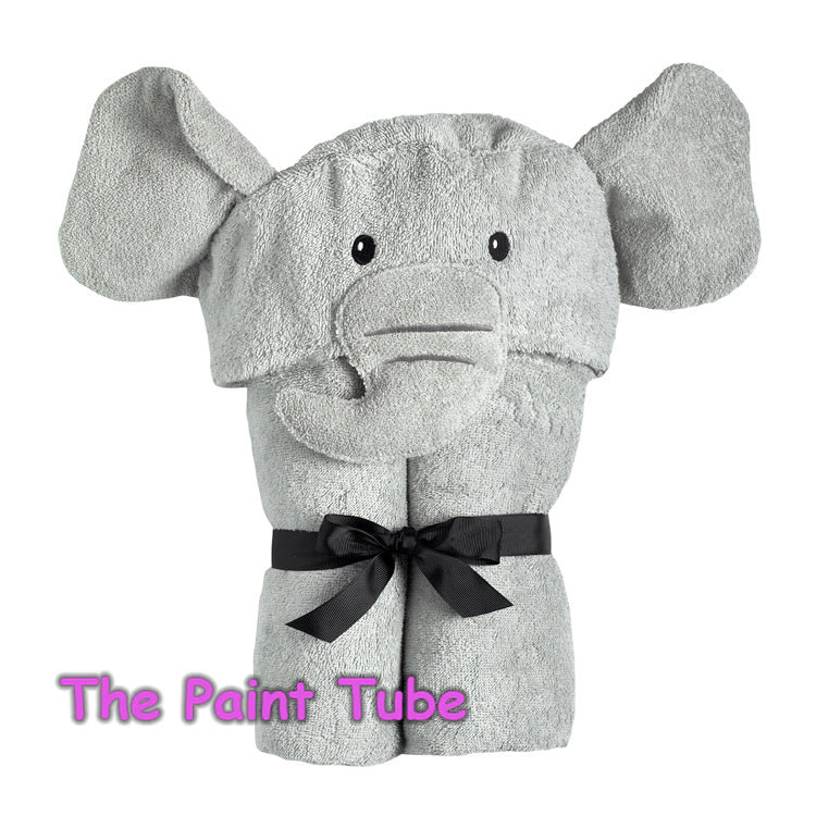 Grey Elephant Toddler Hooded Towel