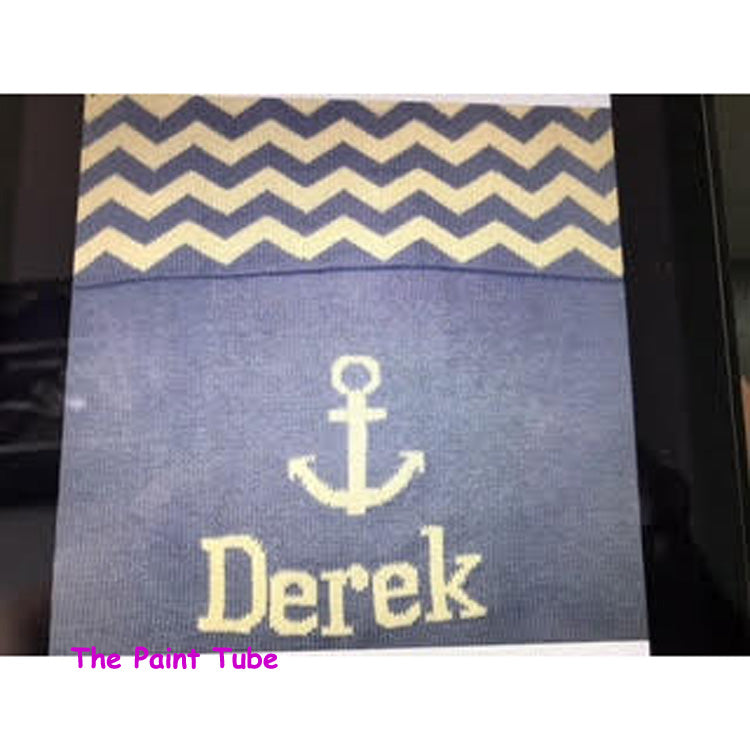 Derek Anchors 100% Cotton Knit Blanket