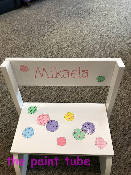 Mikaela Patchwork Circles Theme Stepstool